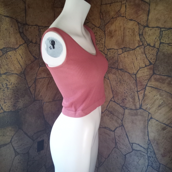 Free People Ribbed Rust Tank Top - Picture 3 of 4